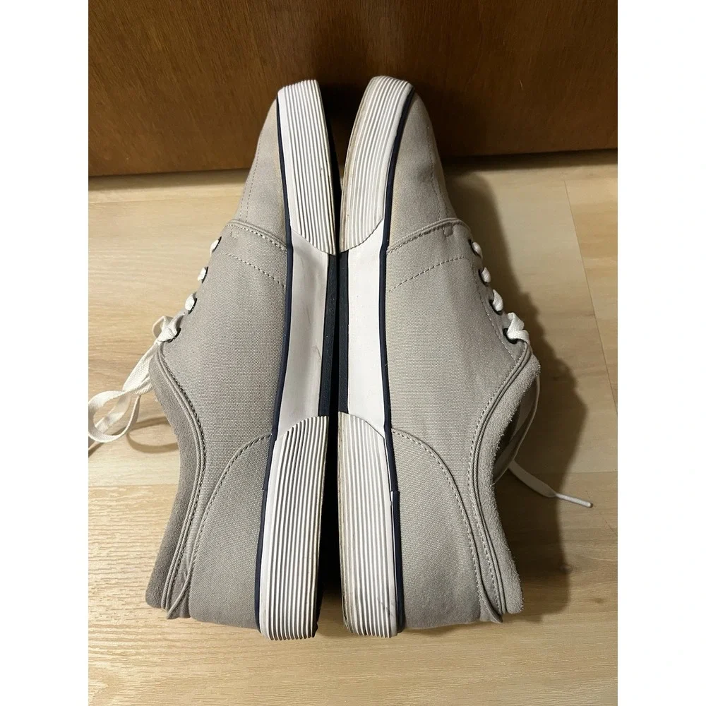 Ralph Lauren Polo Faxon Low Sneakers Men's 13D Gray Canvas Lace Up‎ Flower Print